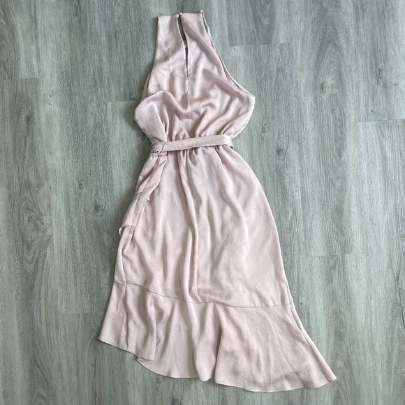 Express High Neck Asymmetrical Fit And Flare Dress - Picture 5 of 11